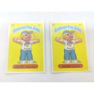 1986 Garbage Pail Kids Cards 84A Rod Wad & 84B Joe Blow 84 Set Lot Of 2 GPK 80s